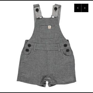 Me and Henry Grey gauze shortie overalls NWOT